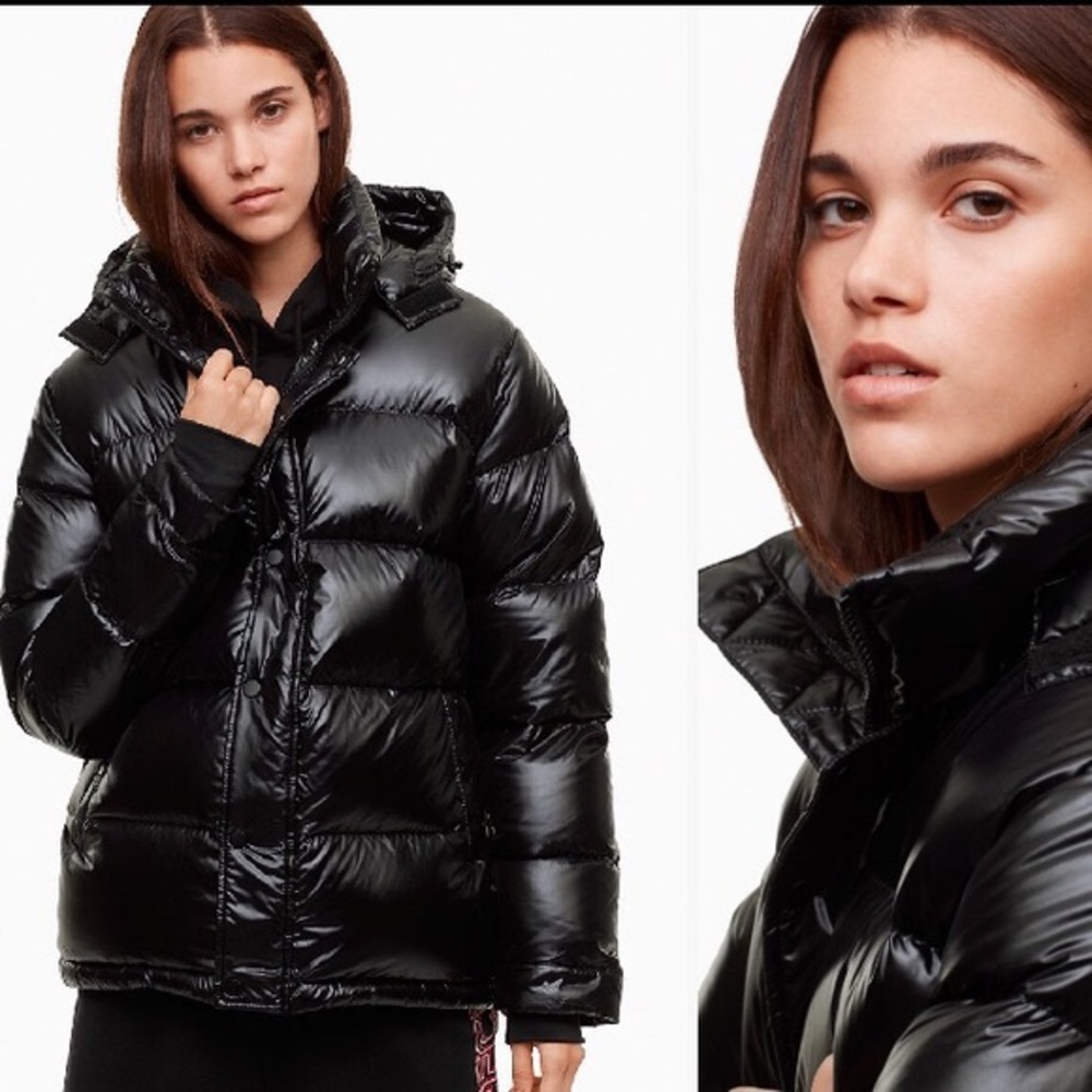 Aritzia TNA The Super Puff Black Puffer Jacket